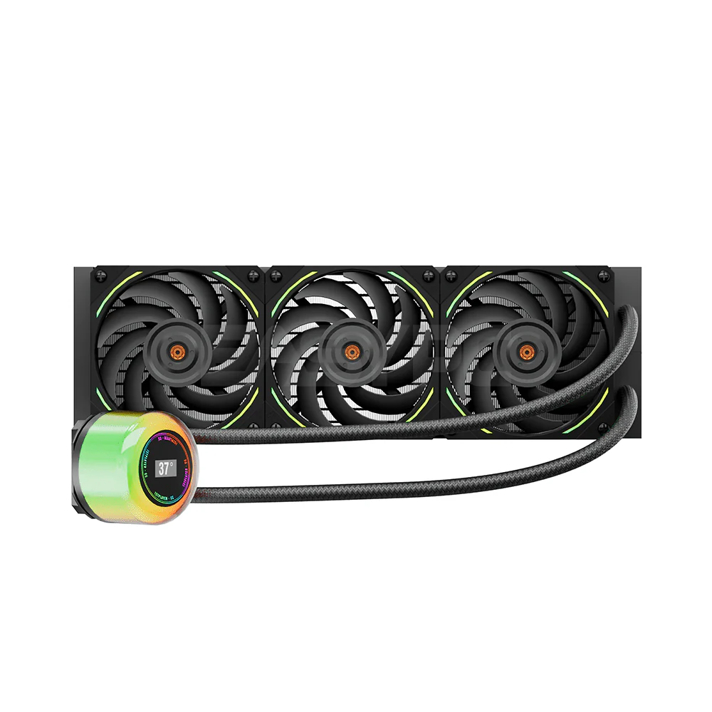 1stplayer CC360 ARGB AIO CPU Liquid Cooler w/ Temp Display Black