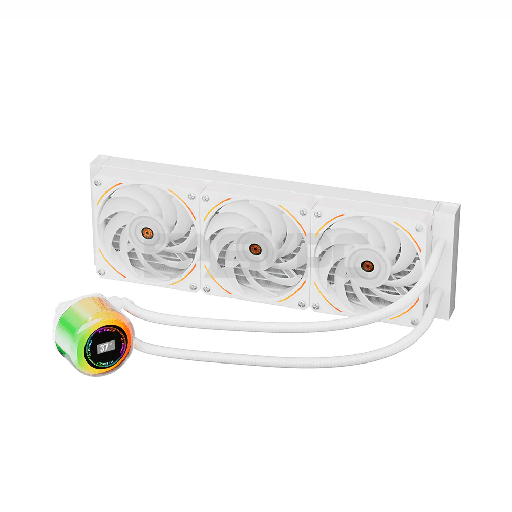 1stplayer CC360 ARGB AIO CPU Liquid Cooler w/ Temp Display white - Image 3