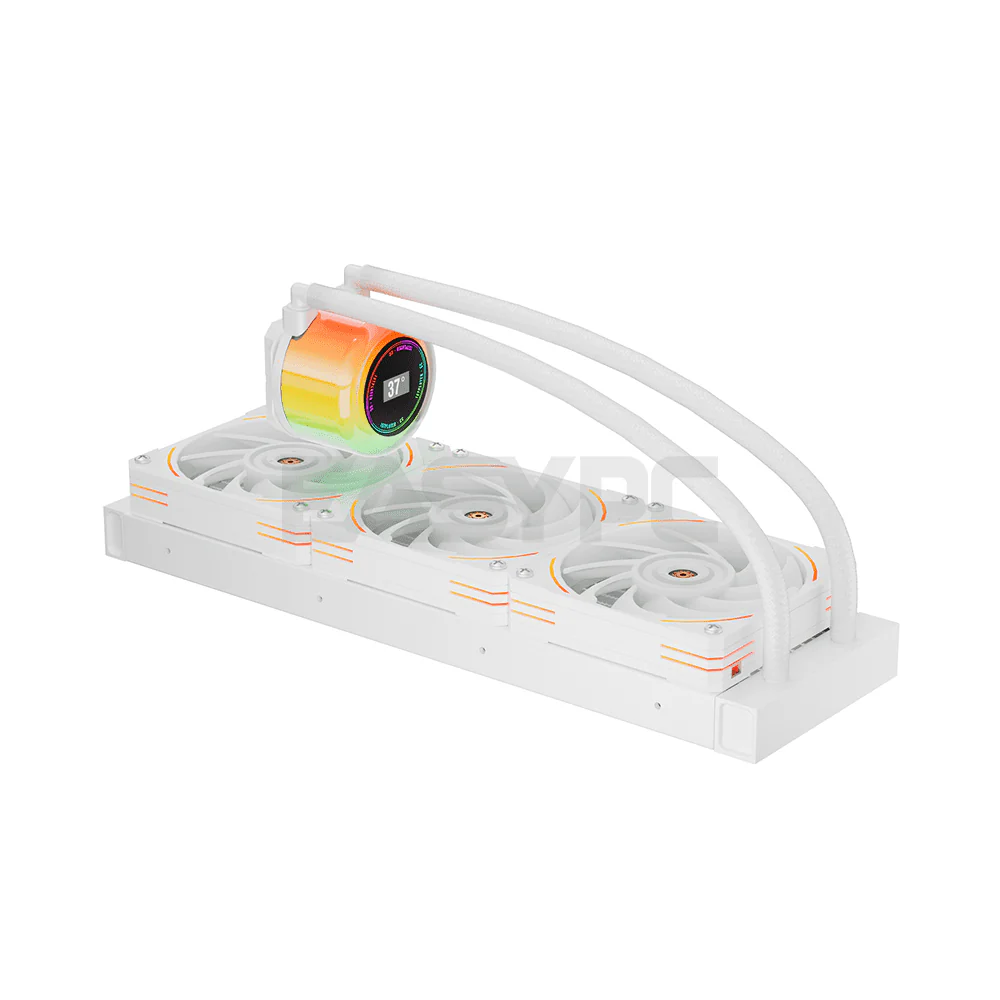 1stplayer CC360 ARGB AIO CPU Liquid Cooler w/ Temp Display white - Image 4