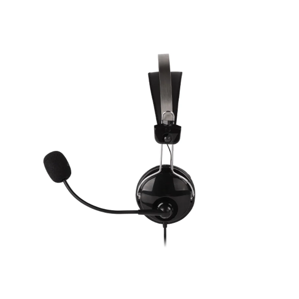 A4Tech HS-7P ComfortFit Stereo Sound Tangle-free Cable, Adjustable Headband, 3.5mm Plug, Volume Switch Headset Black - Image 5