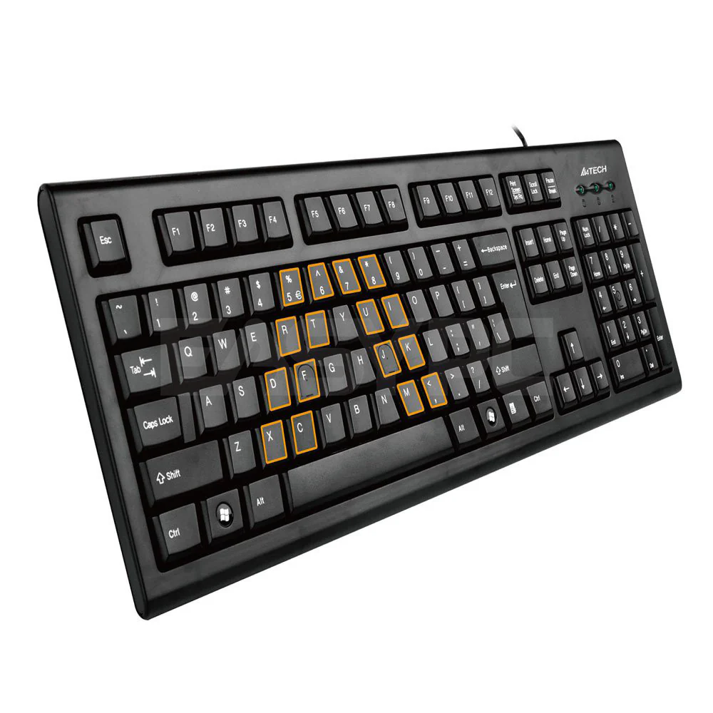 A4Tech KRS-85 Ps2 Keyboard Black - Image 3