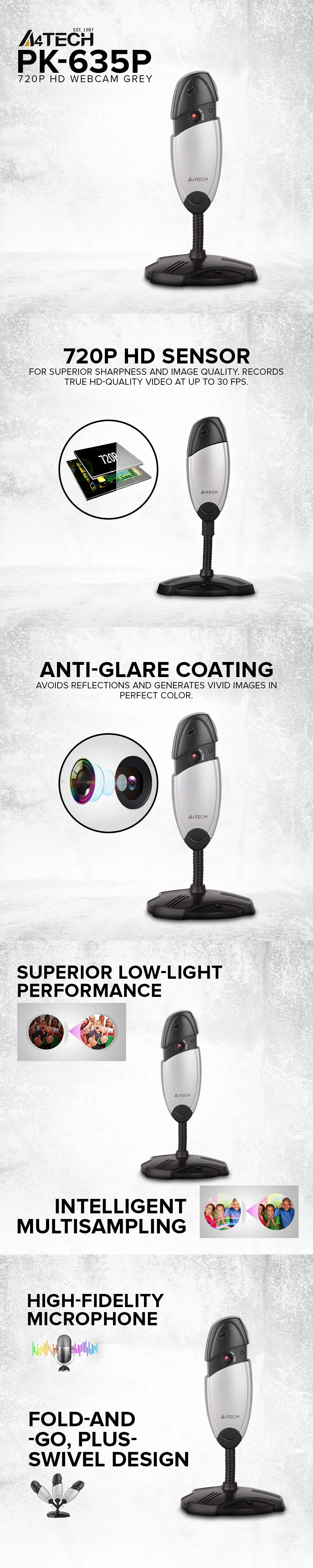 A4tech PK-635P 720P Built in Microphone USB Webcam - Image 5