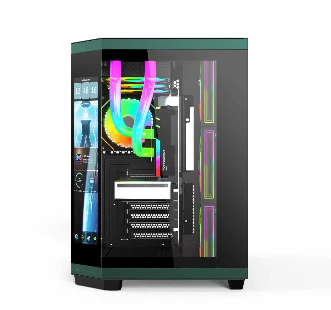 Acer Air 2 Plus with LCD Screen ATX PC Case Black - Image 4