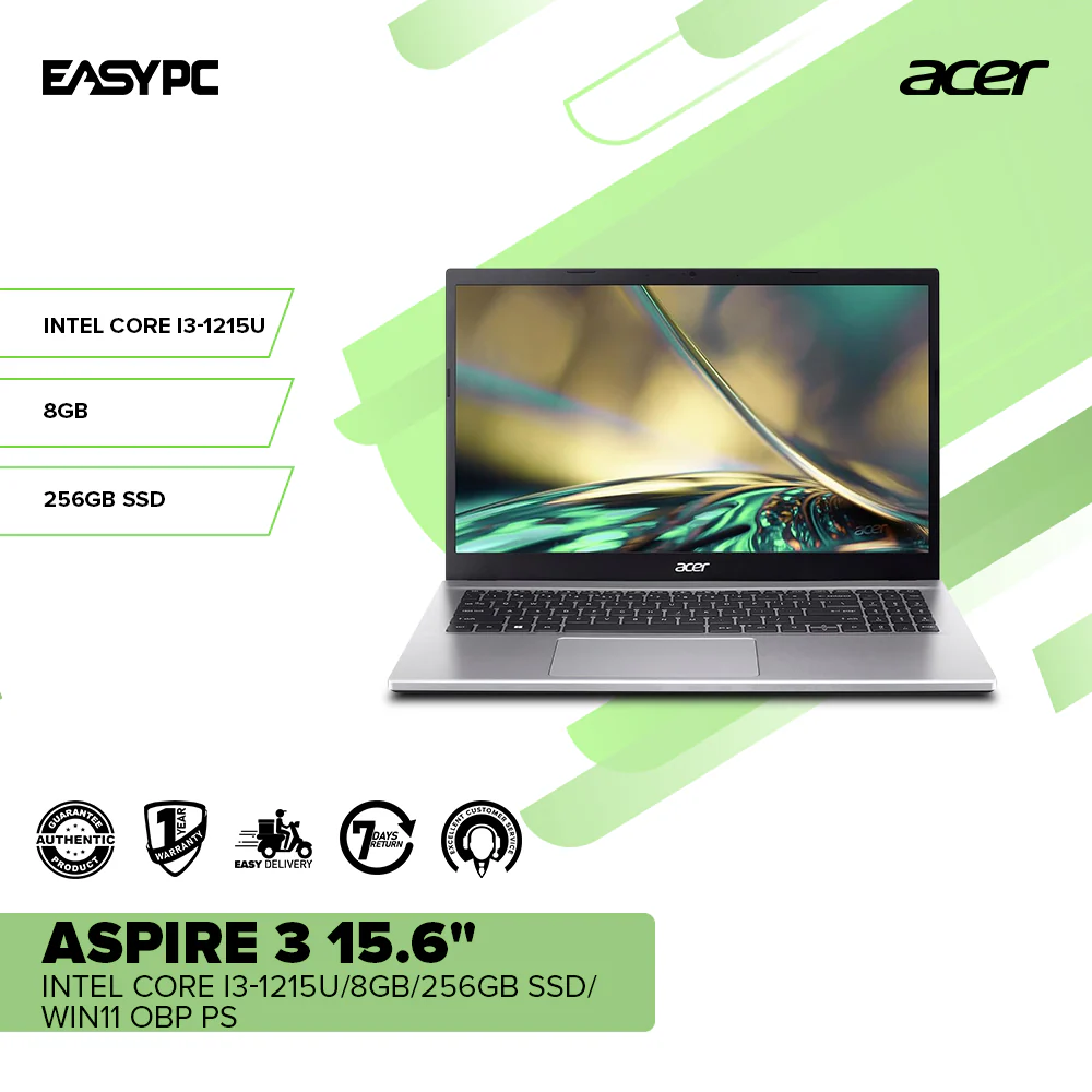Acer Aspire 3 15.6" Intel Core i3-1215U/8GB/256GB SSD/Win11 OBP PS - Image 2