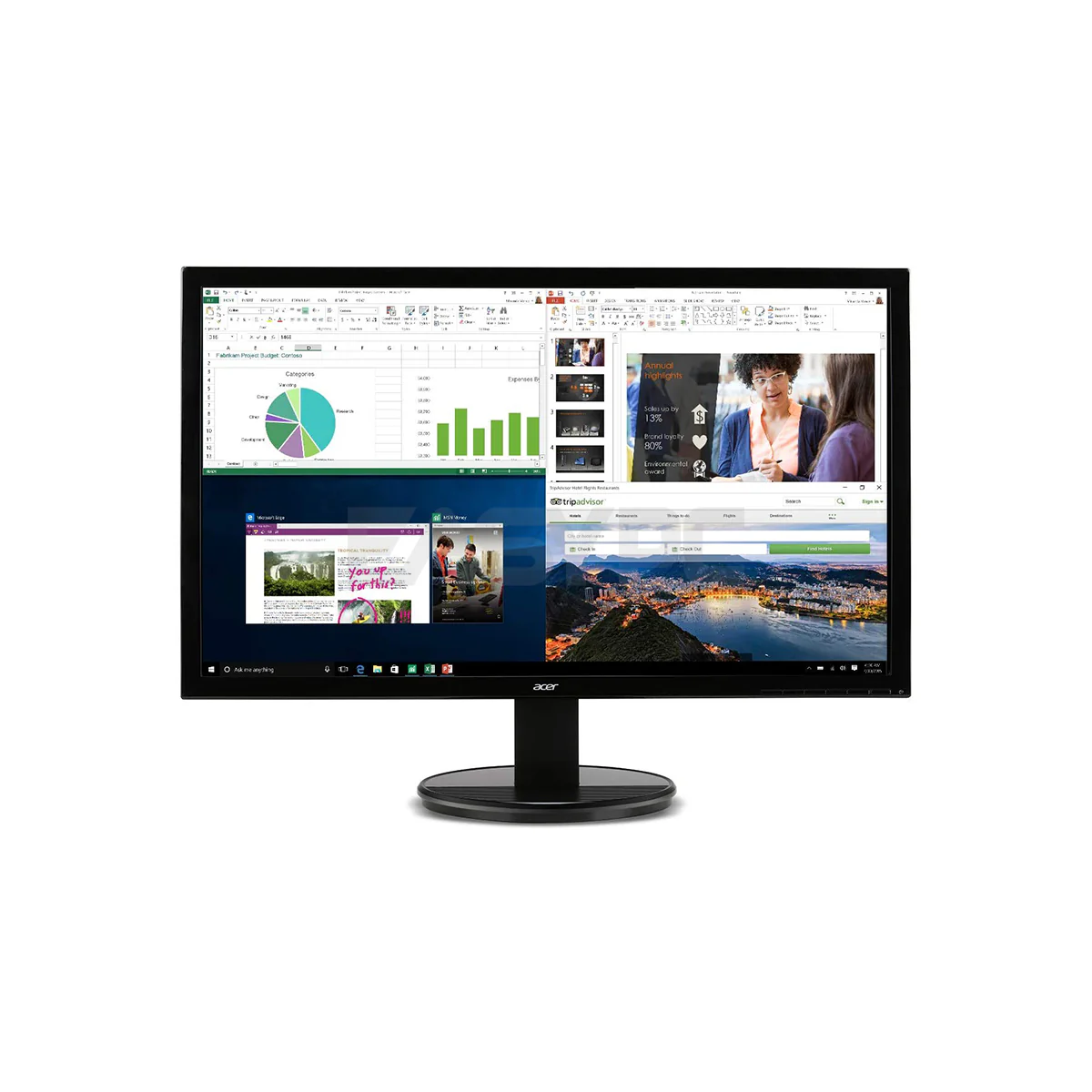 Acer K202HQL Abi 20" (HDMI & VGA port) , HD Gaming monitor Vesa Compatible, Power cord and VGA Cable included LED Monitor