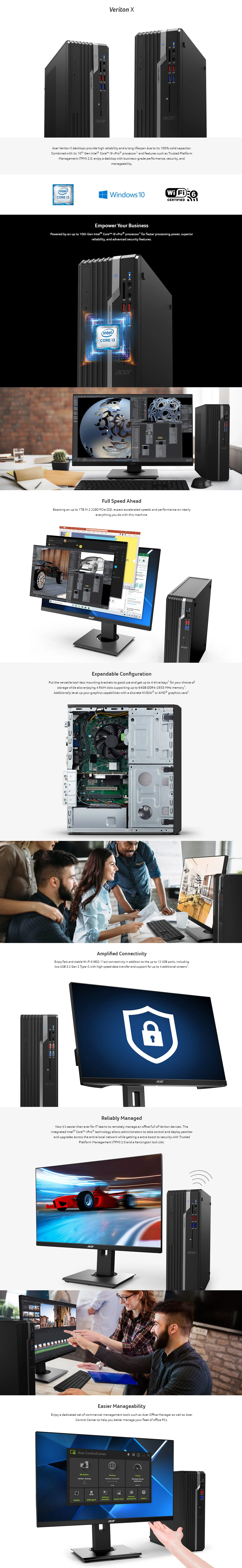 Acer Veriton X2660G Intel i3-9100/4GB/1TB/Intel UHD Graphics 630/Win10 Home Desktop ACVE405 2TECH - Image 5