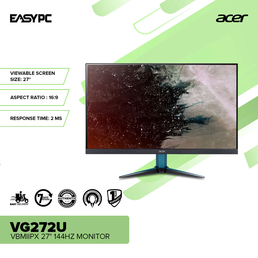 Acer VG272U Vbmiipx 27 144Hz Monitor - Image 2