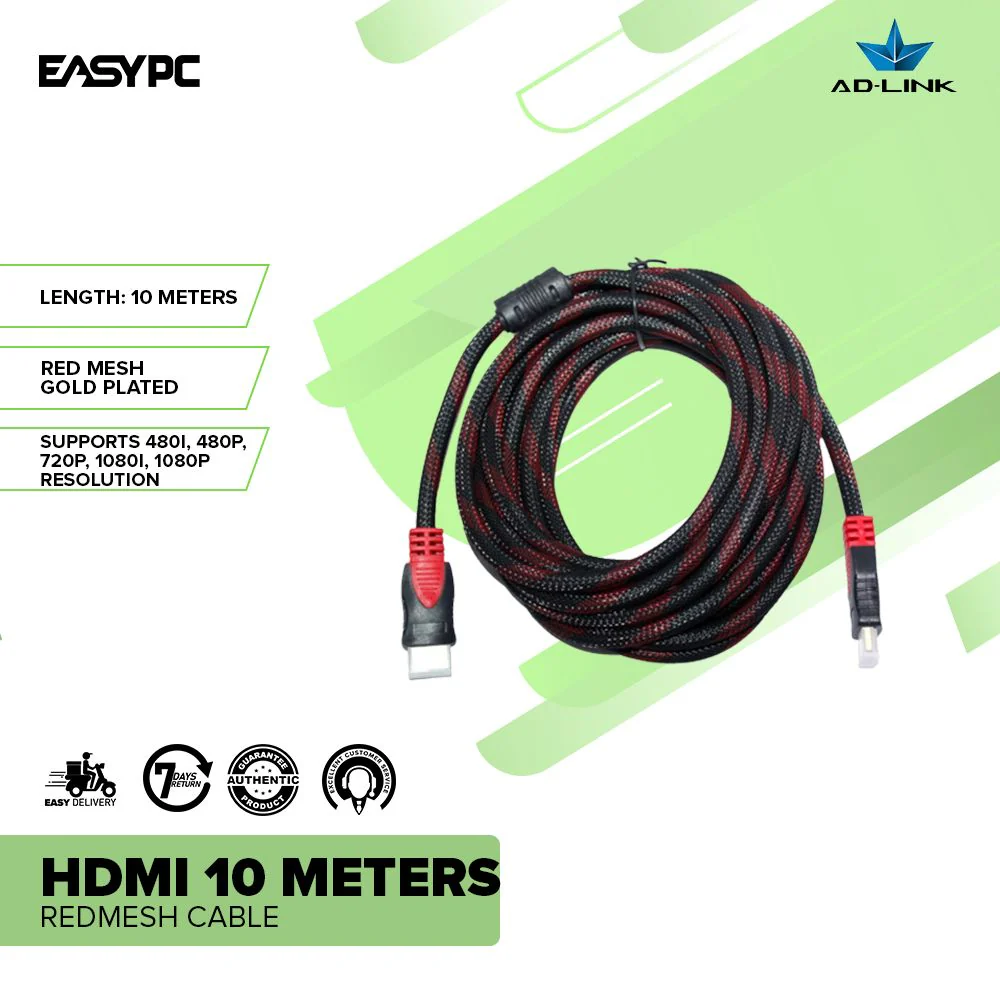 Ad-Link HDMI 10 Meters redmesh Cable - Image 2
