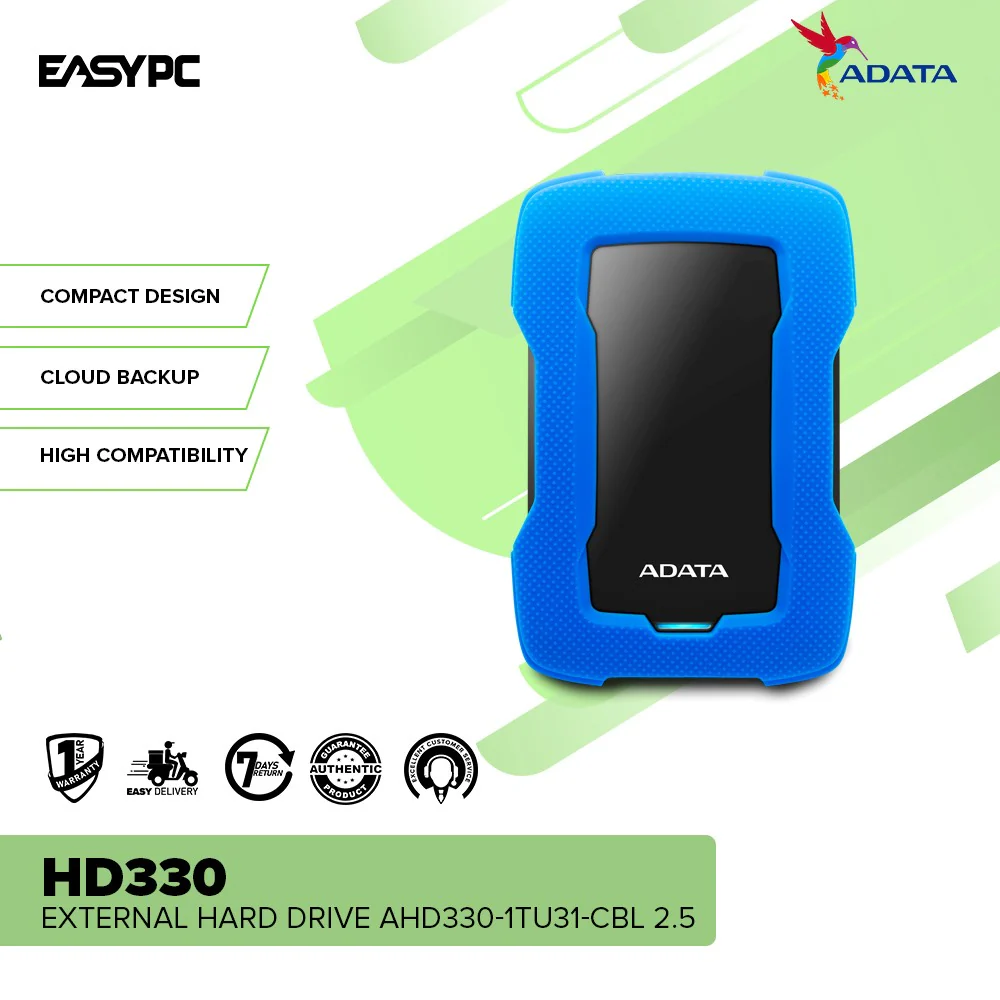 Adata HD330 External Hard Drive AHD330-1TU31-CBL 2.5 - Image 2