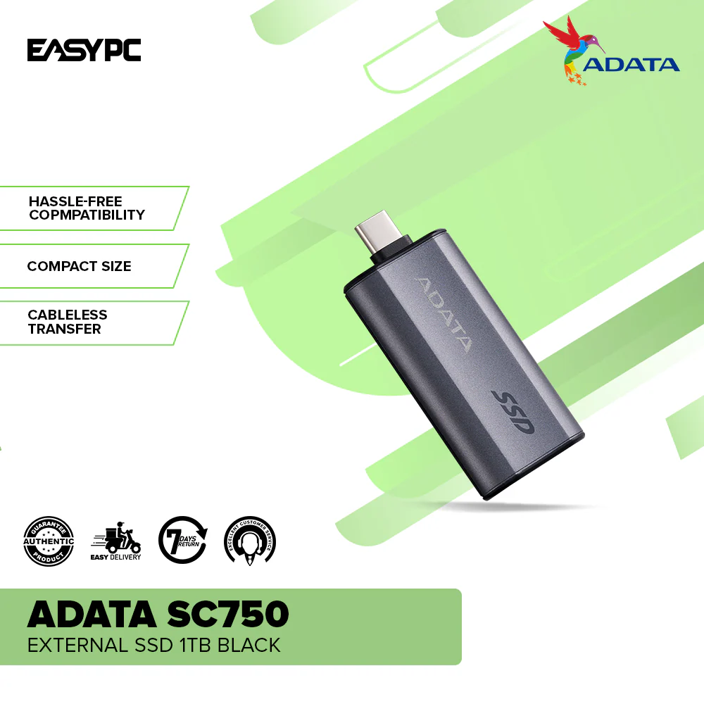 Adata SC750 External SSD 1TB Black - Image 2