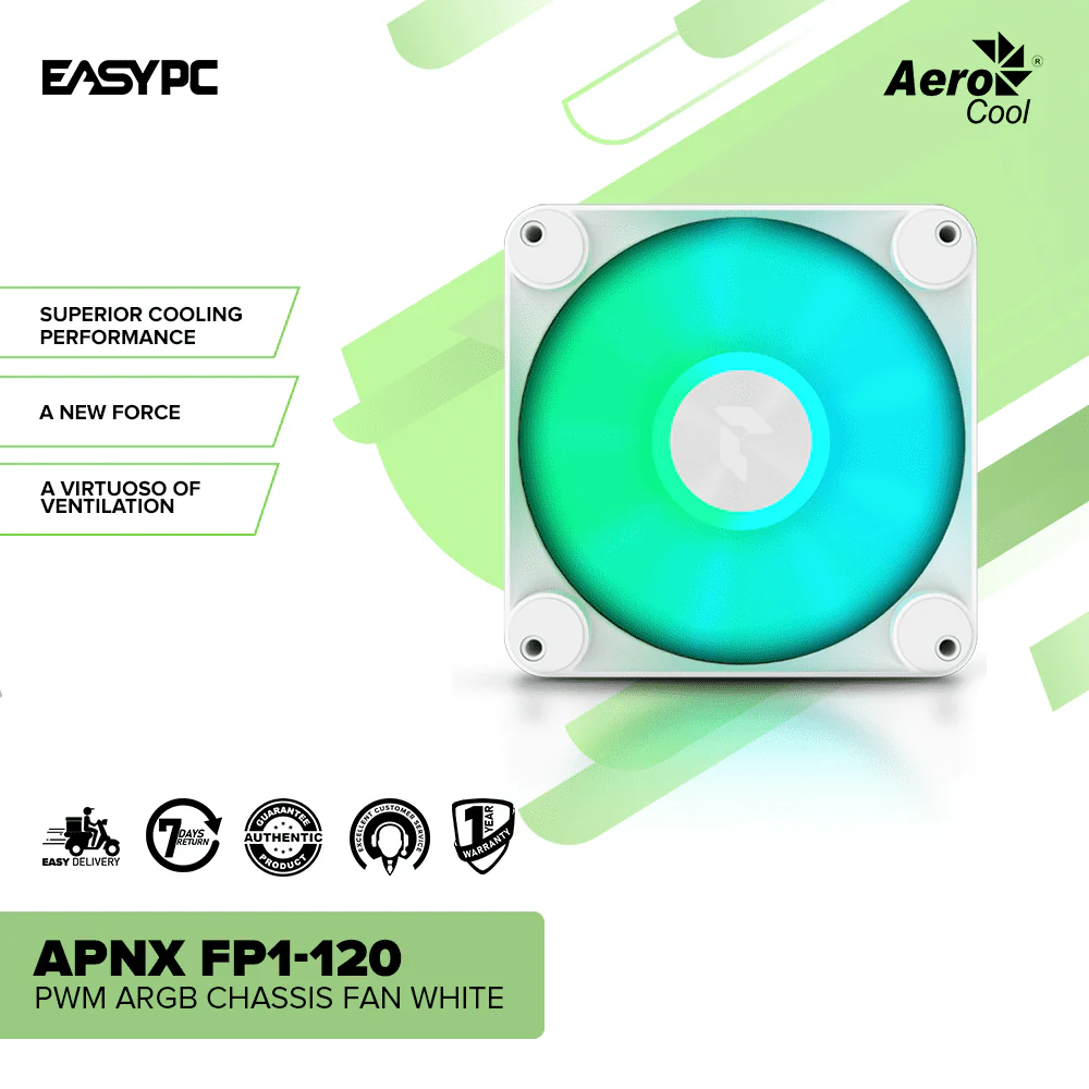 APNX FP1-120 PWM ARGB Chassis Fan White - Image 2