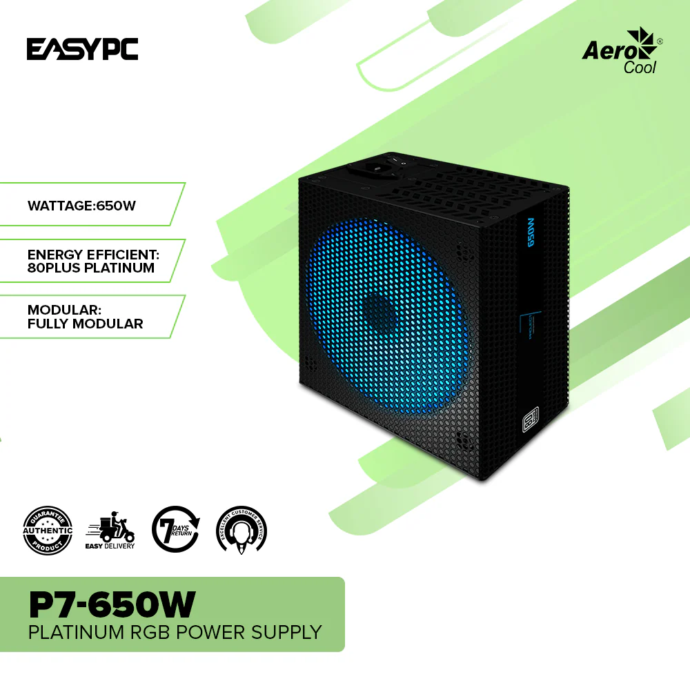 Aerocool P7-650W PLATINUM RGB Power Supply - Image 2