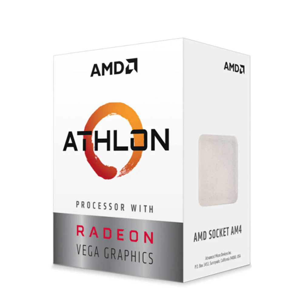 AMD Athlon 3000G Vega 3 Socket Am4 Graphic Processor Box Type