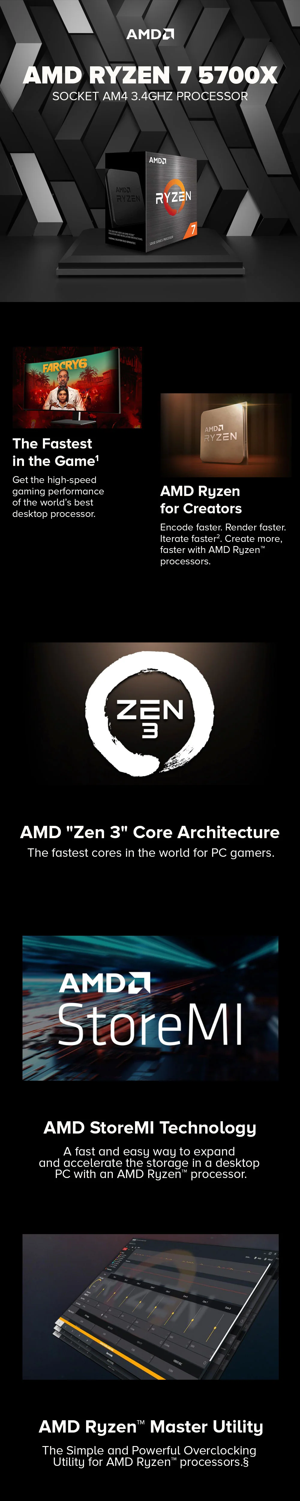 AMD Ryzen 7 5700X Socket AM4 3.7GHz Processor - Image 6