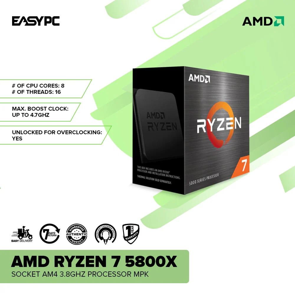 AMD Ryzen 7 5800X Socket AM4 3.8GHz Processor MPK - Image 2