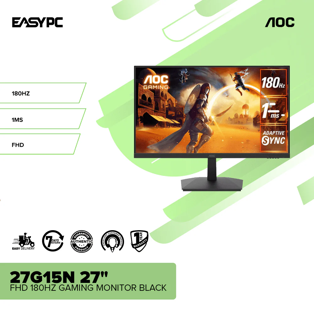 AOC 27G15N 27" FHD 180HZ Gaming Monitor Black - Image 2
