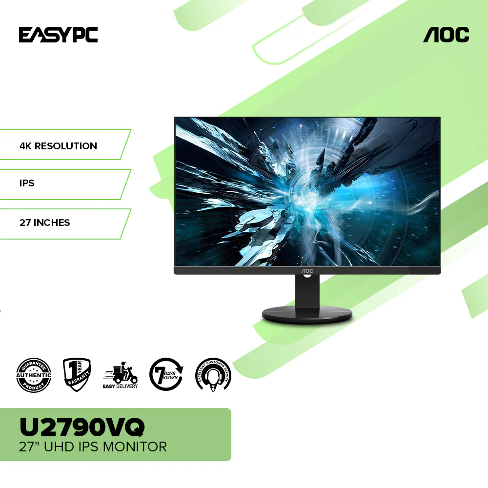 AOC U2790VQ 27" UHD IPS Monitor - Image 2