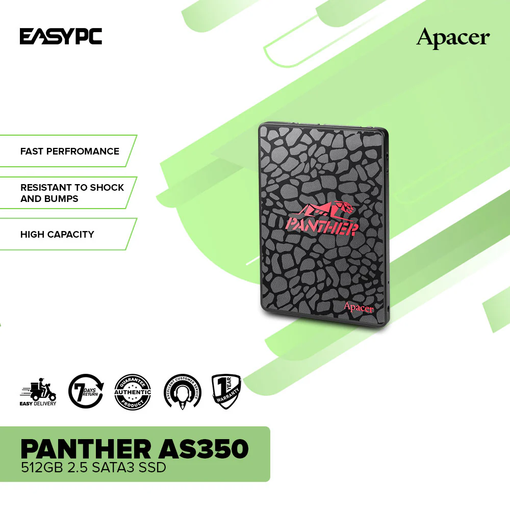Apacer Panther AS350 256GB/512GB 2.5 SATA3 Optimized Durability & Excellent Performance at high Stability Solid State Drive - Image 6