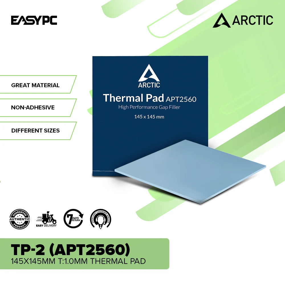 Arctic APT2560 50x50mm, 145x145mm , 100x100mm t:1.0mm silicone and a special filler Thermal Pad - Image 7