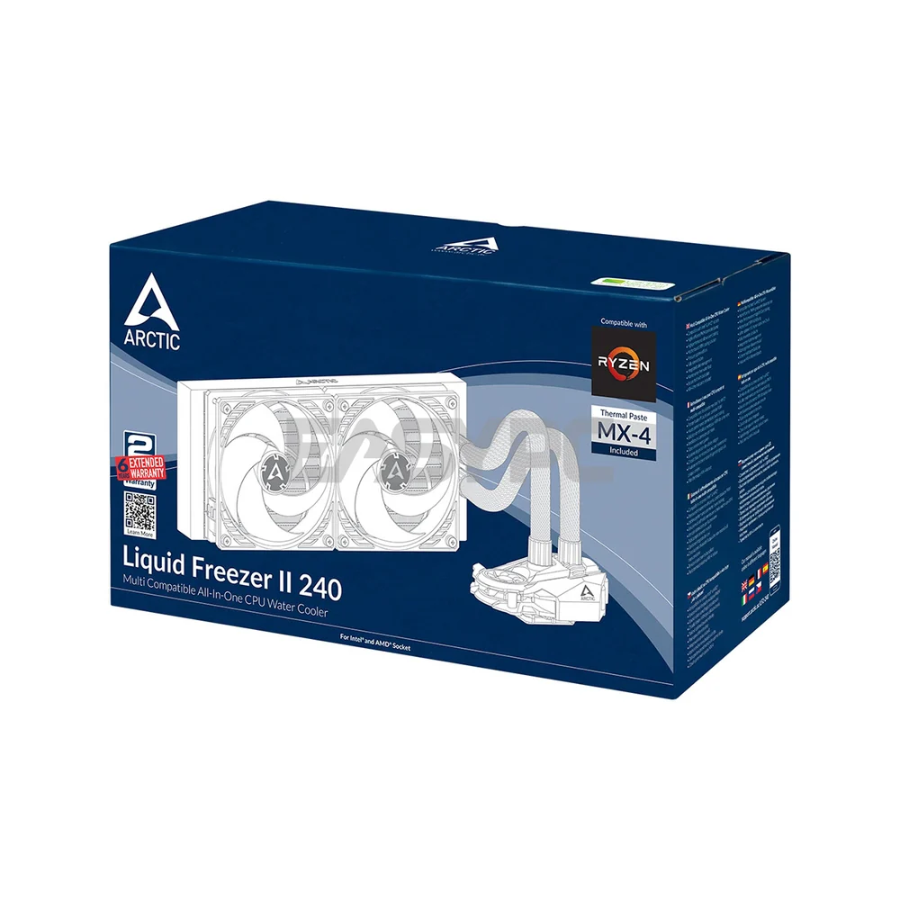 ARCTIC COOLING Liquid Freezer II- 120, 240, 280, 360 & 420mm Multi Compatible All-In-One CPU Water Cooler LGA 1700 Compatible Fully sleeved Tubes 4JTP - Image 6