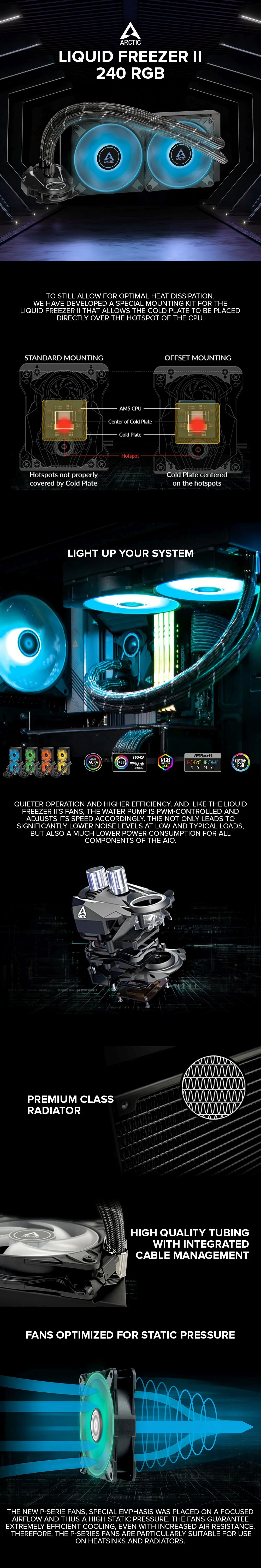 Arctic Liquid Freezer II 240mm and 360mm RGB Black and A-RGB Black CPU Liquid Cooler - Image 21
