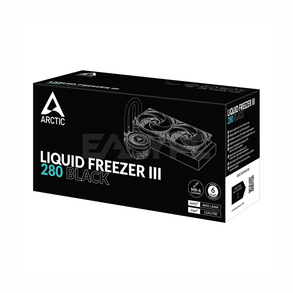 Arctic LIQUID FREEZER III 280 BLACK Multi Compatible All-in-One CPU Water Cooler - Image 4