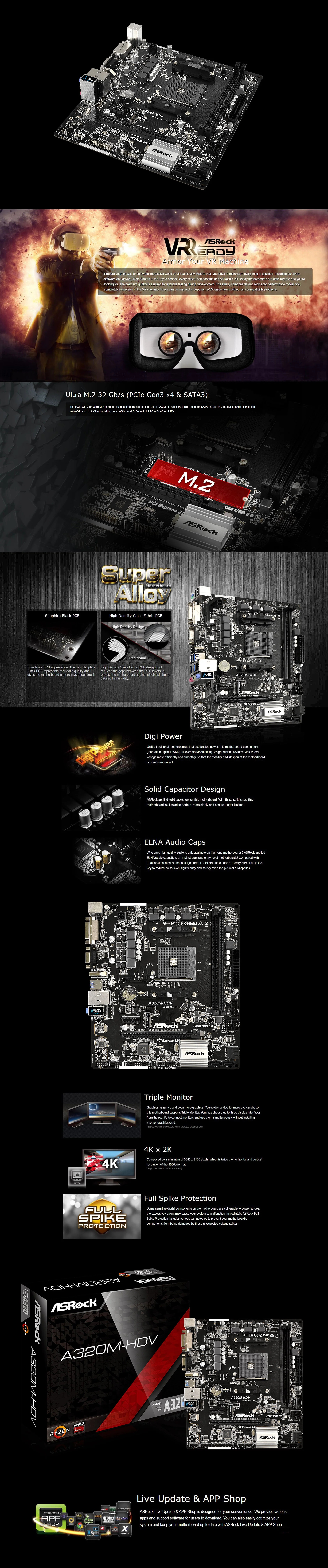 Asrock A320M-HDV Socket Am4 Ddr4 Gaming Motherboard - Image 8
