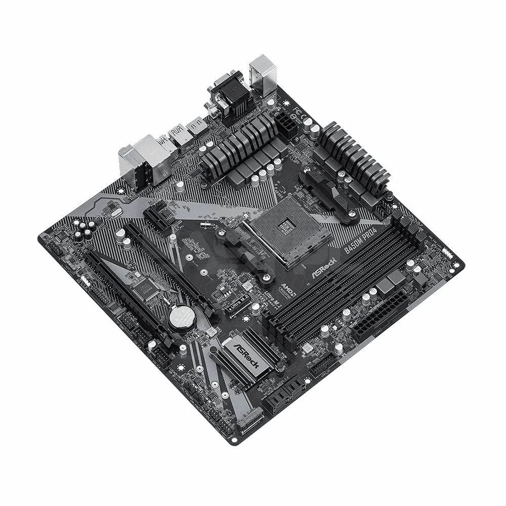Asrock B450M Pro 4 R2.0 AM4 DDR4 Motheboard - Image 3