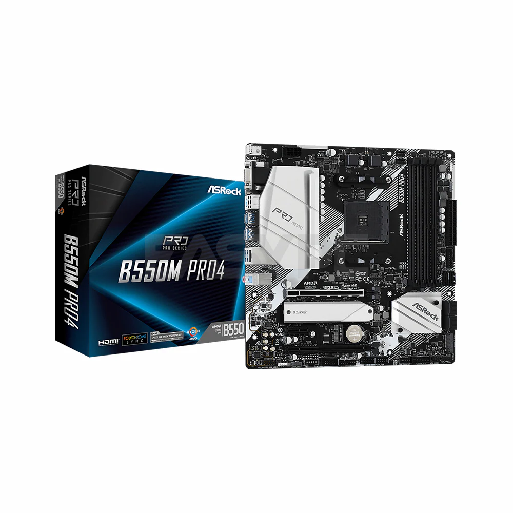 Asrock B550M Pro4 Socket Am4 Ddr4 Motherboard