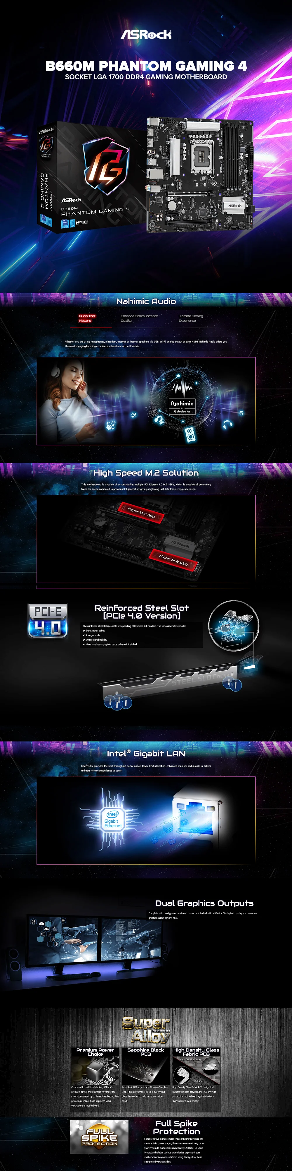 Asrock B660M Phantom Gaming 4 Socket LGA 1700 Ddr4 Gaming Motherboard - Image 6