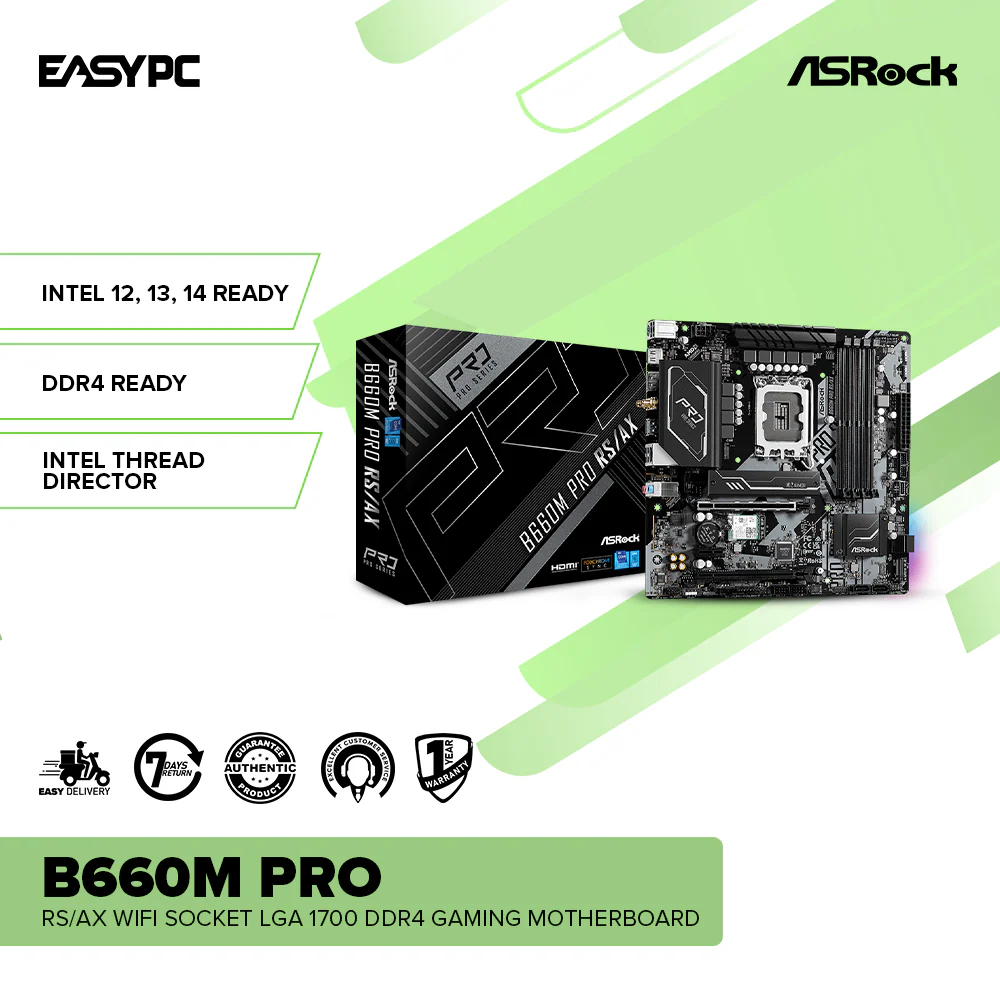Asrock B660M Pro RS/AX WIFI Socket LGA 1700 Ddr4 Gaming Motherboard - Image 2