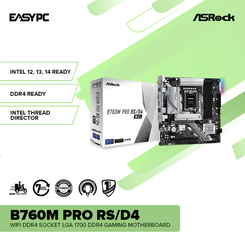 Asrock B760M Pro RS/D4 WiFi DDR4 Socket LGA 1700 Ddr4 Gaming Motherboard - Image 2