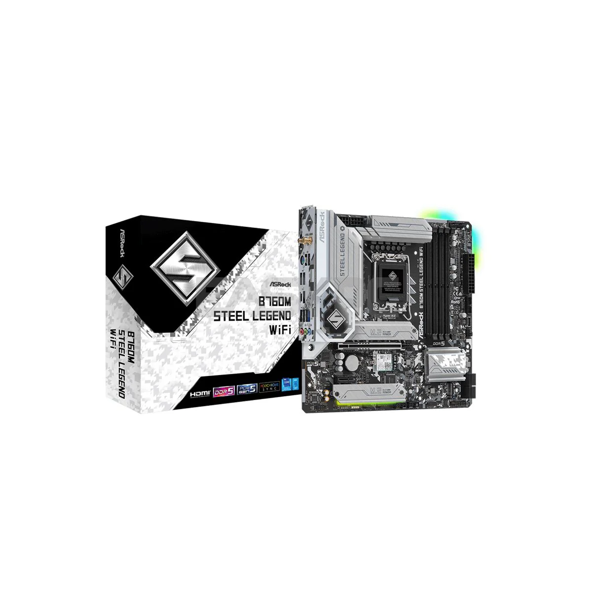 Asrock B760M Steel legend D5 MATX WIFI LGA 1700 DDR5 motherboard - Image 3