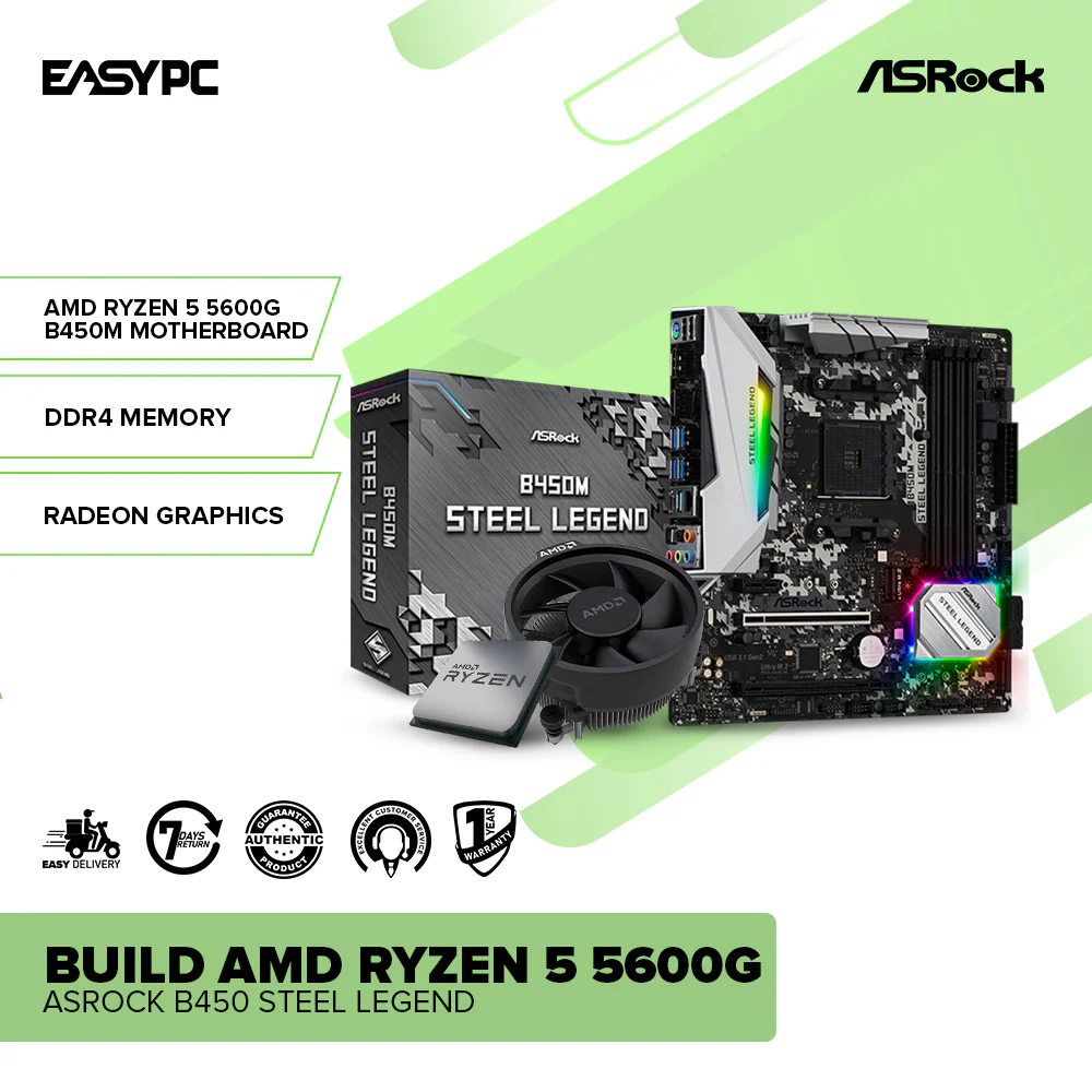 ASROCK BUILD AMD RYZEN 5 5600G / ASROCK B450 STEEL LEGEND - Image 2