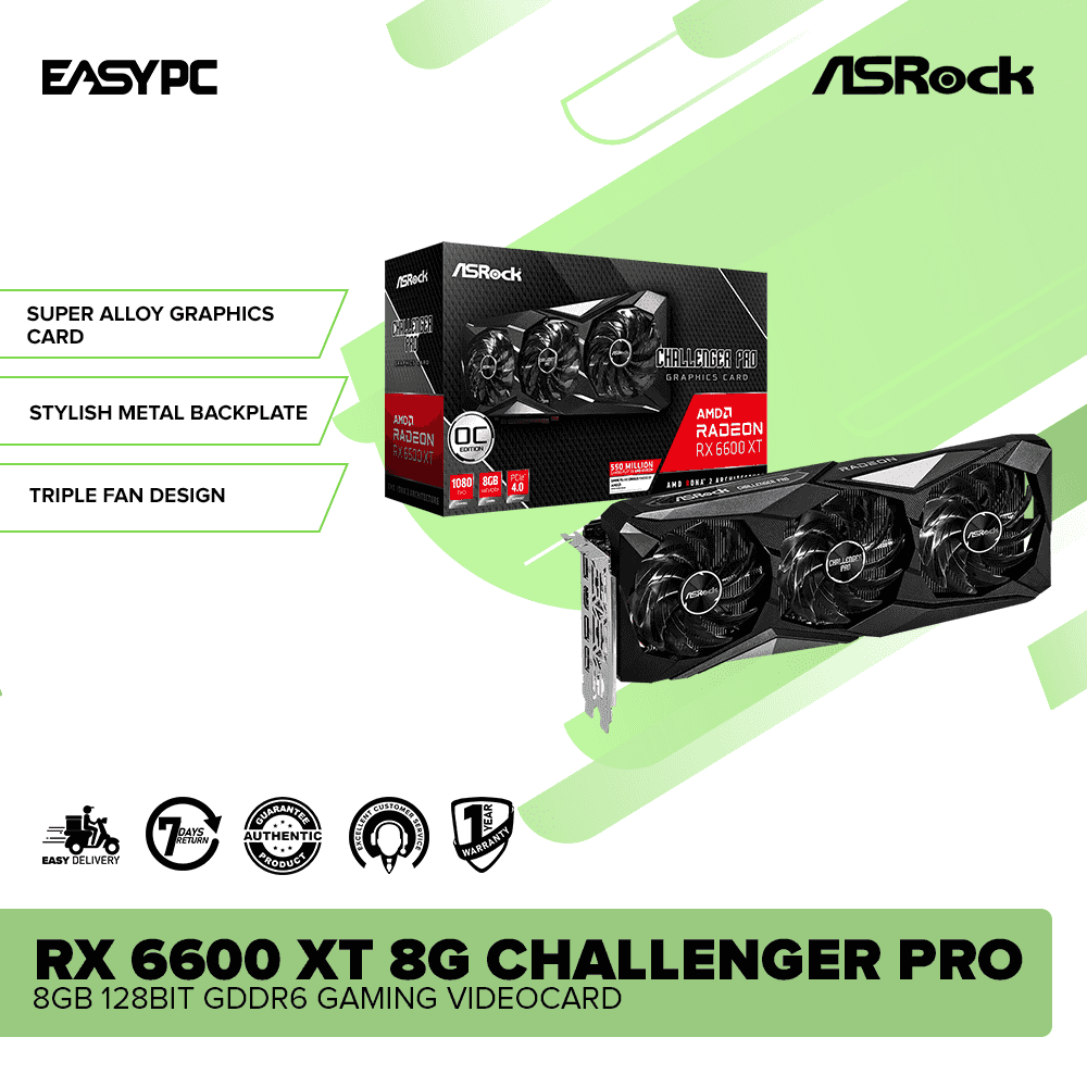 Asrock RX 6600 XT 8G CHALLENGER PRO 8gb 128bit GDdr6 Gaming Videocard - Image 2