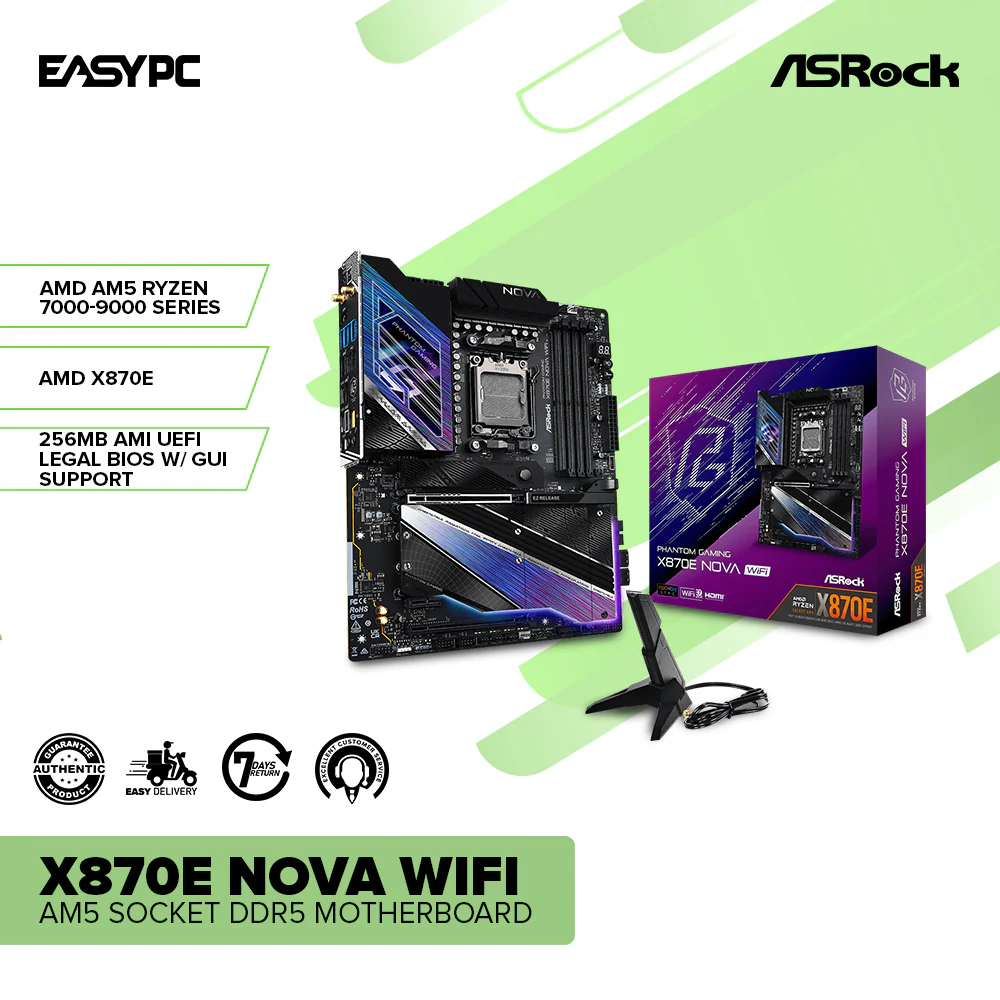 Asrock X870E Nova Wifi AM5 Socket DDR5 Motherboard - Image 2