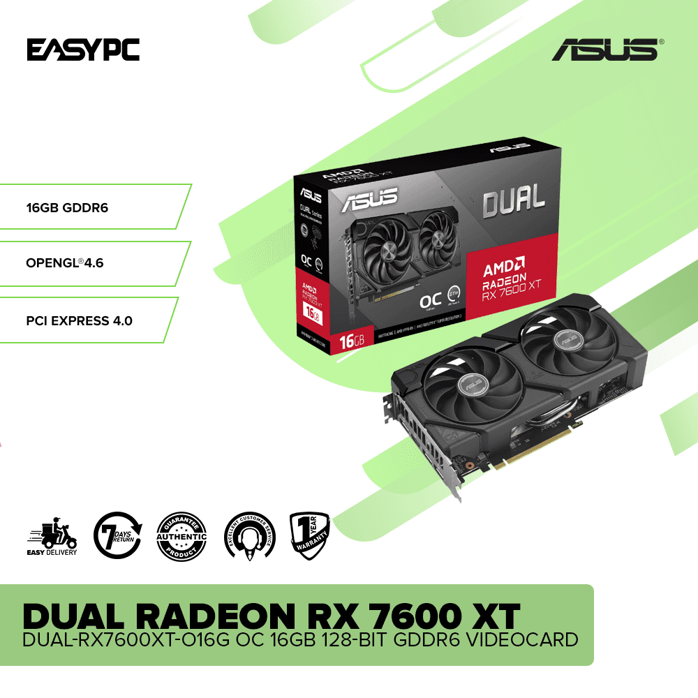 ASUS Dual RX 7600 XT DUAL-RX7600XT-O16G OC 16GB 128-bit GDDR6 Videocard - Image 2