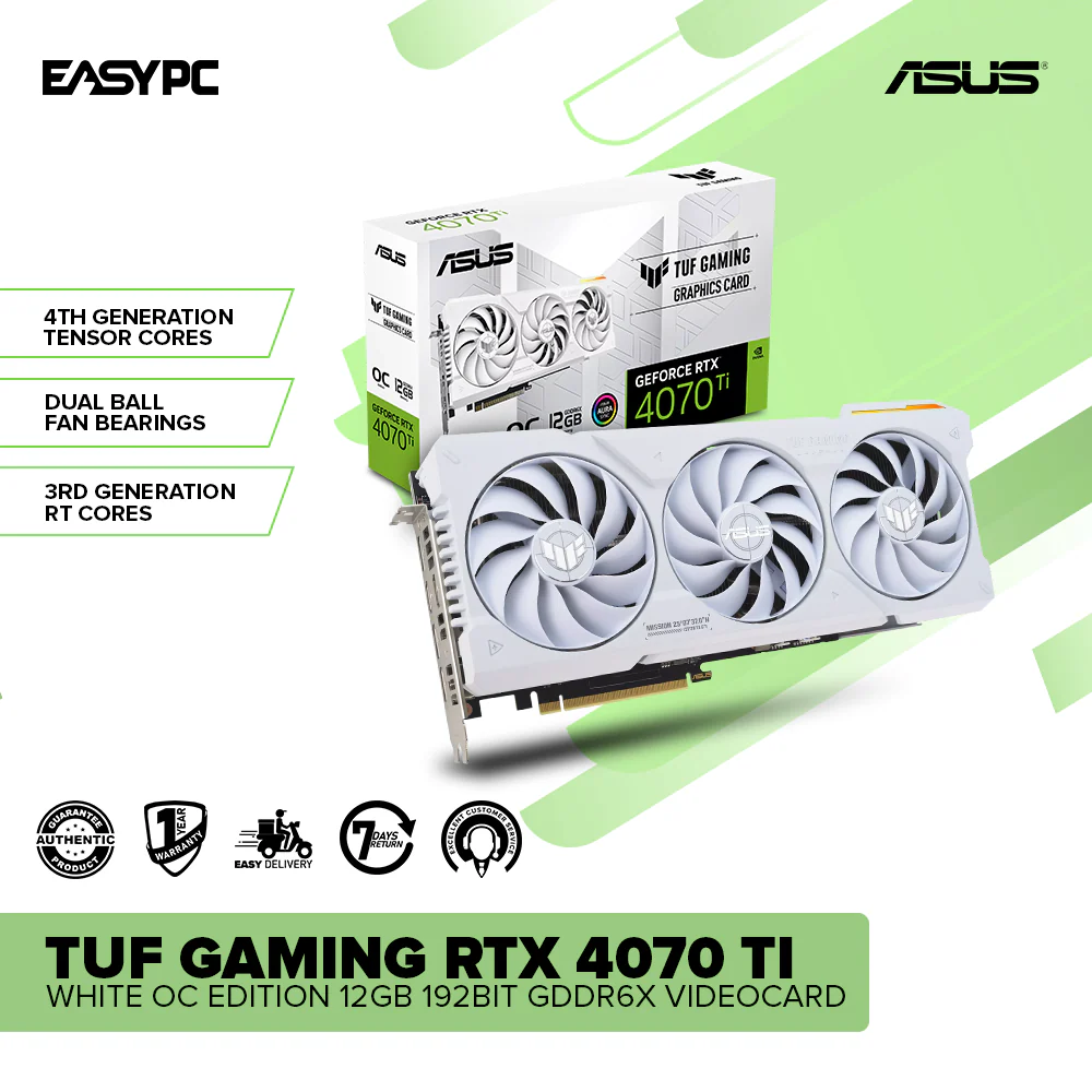 ASUS Nvidia GeForce TUF Gaming RTX 4070 Ti White OC Edition 12GB 192bit GDDR6X Videocard - Image 2