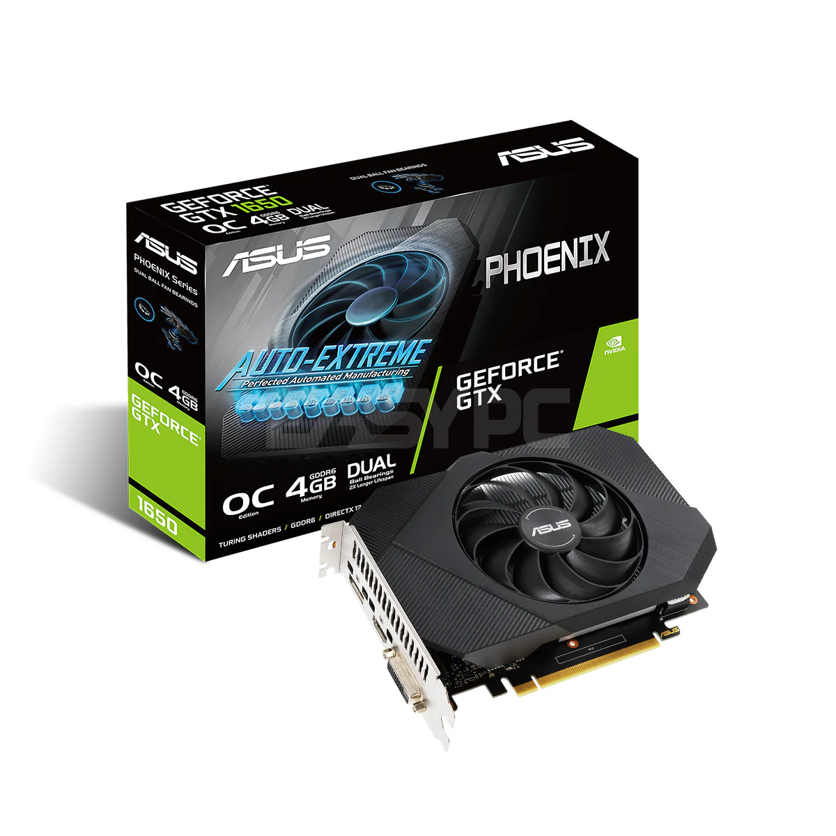 Asus Phoenix NVIDIA® GeForce GTX 1650 OC Edition PH-GTX1650-O4GD6-P 4gb 128bit GDdr6 Gaming Videocard