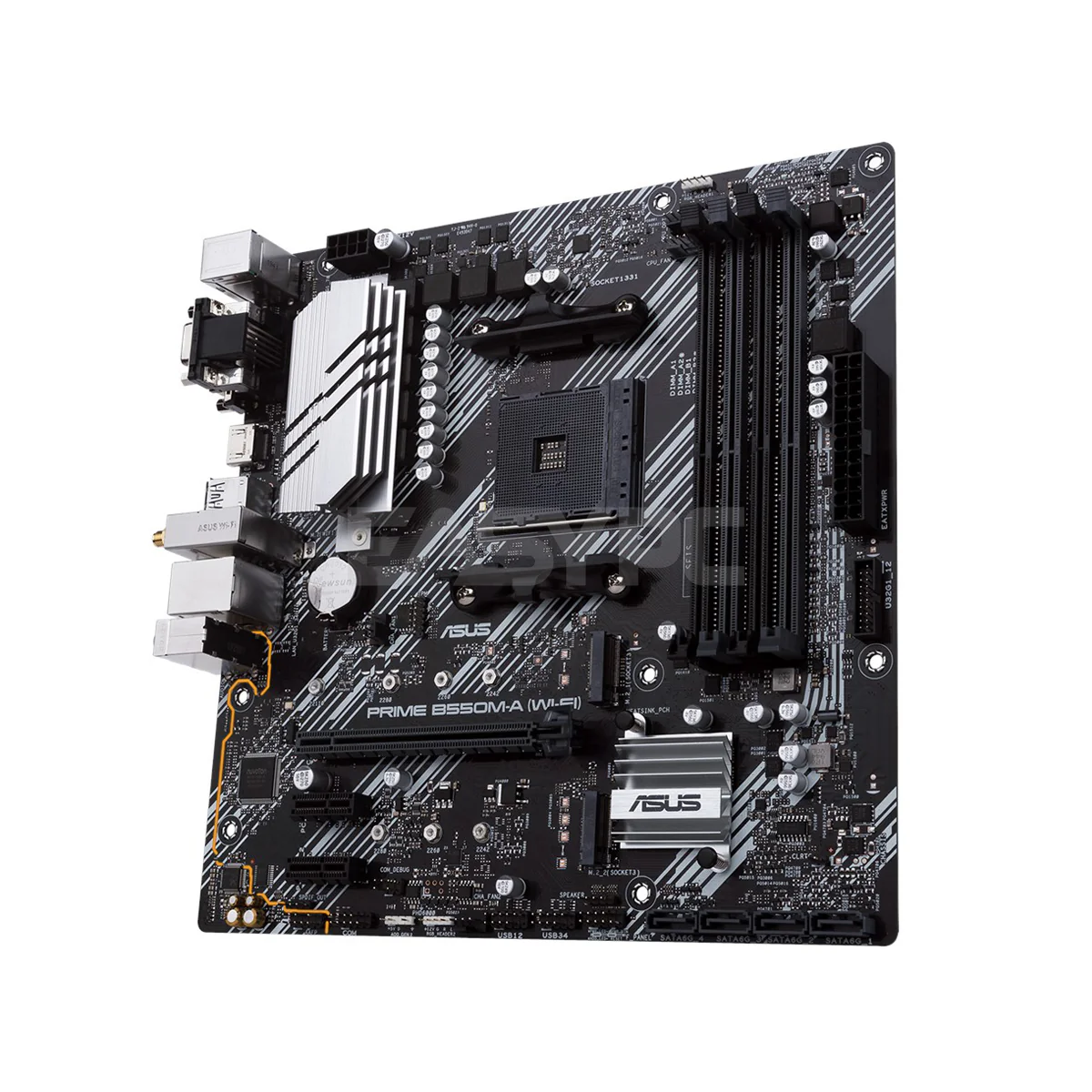 ASUS Prime B550M-A WiFi AMD micro ATX with dual M.2 HDMI/D-Sub/DVI SATA 6 Gbps USB 3.2 Gen 2 Type-A Aura Sync RGB headers Gaming Motherboard - Image 3