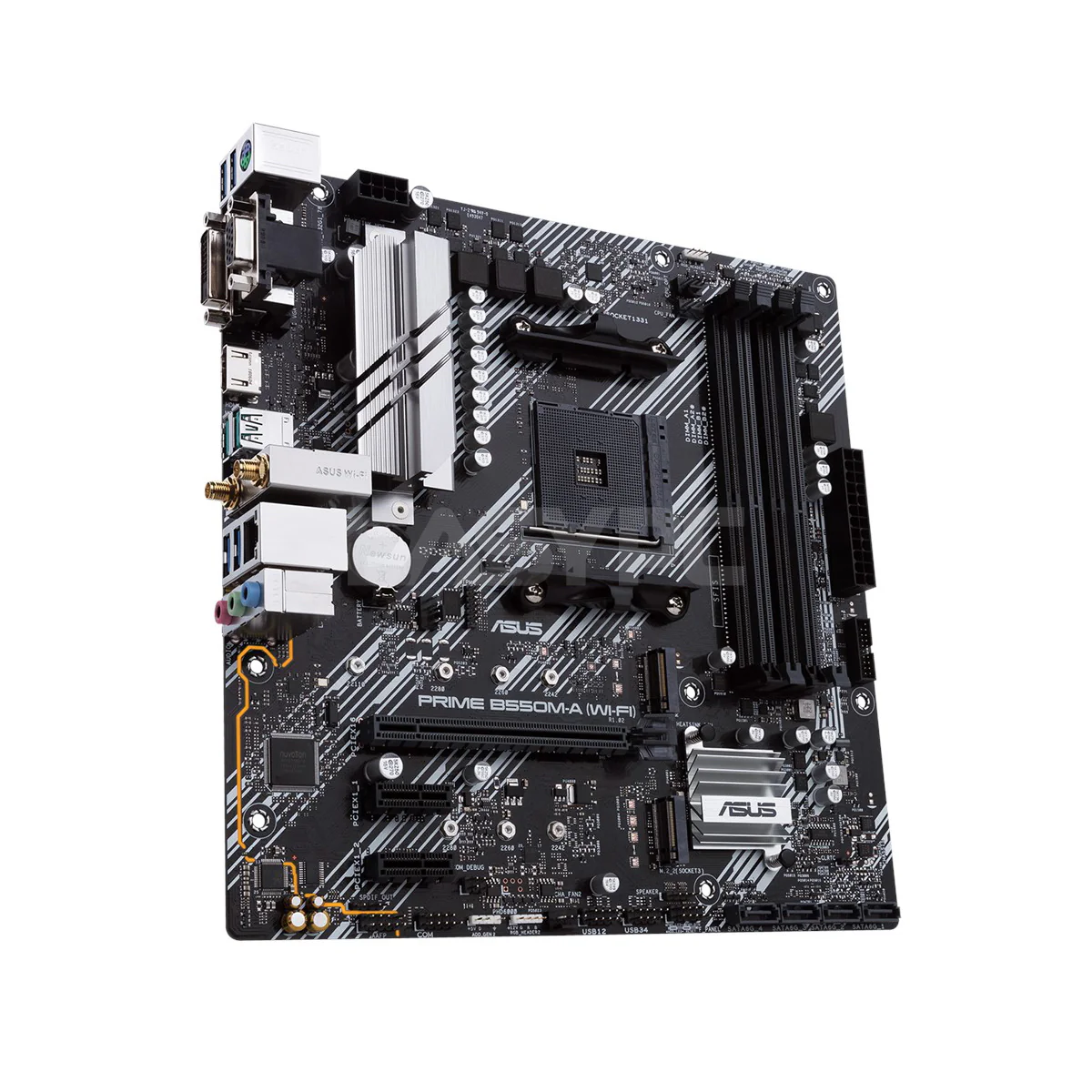 ASUS Prime B550M-A WiFi AMD micro ATX with dual M.2 HDMI/D-Sub/DVI SATA 6 Gbps USB 3.2 Gen 2 Type-A Aura Sync RGB headers Gaming Motherboard - Image 4