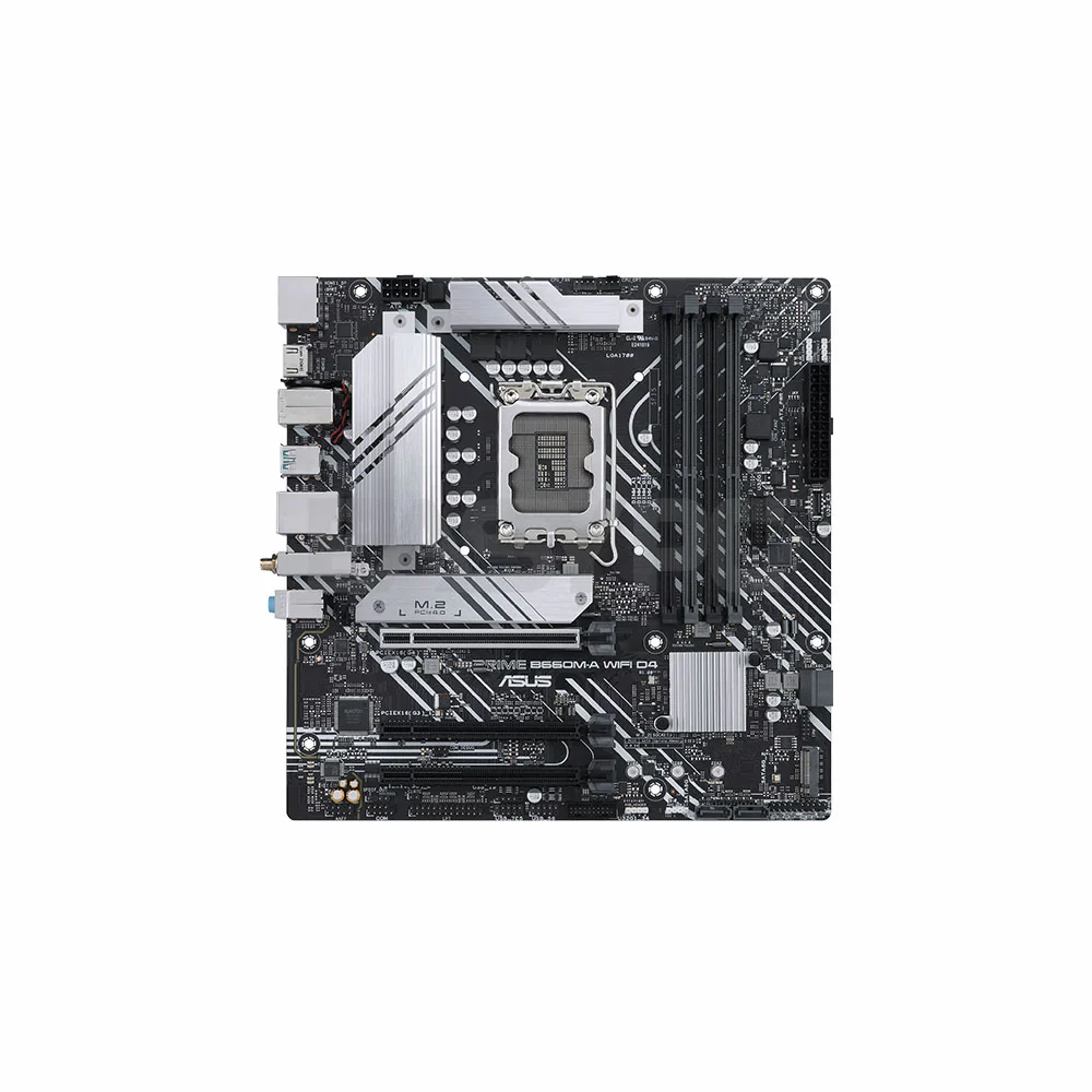 Asus Prime B660M-A WIFI D4 VRM heatsink, M.2 heatsink, Socket LGA 1700 Ddr4 Gaming Motherboard - Image 3