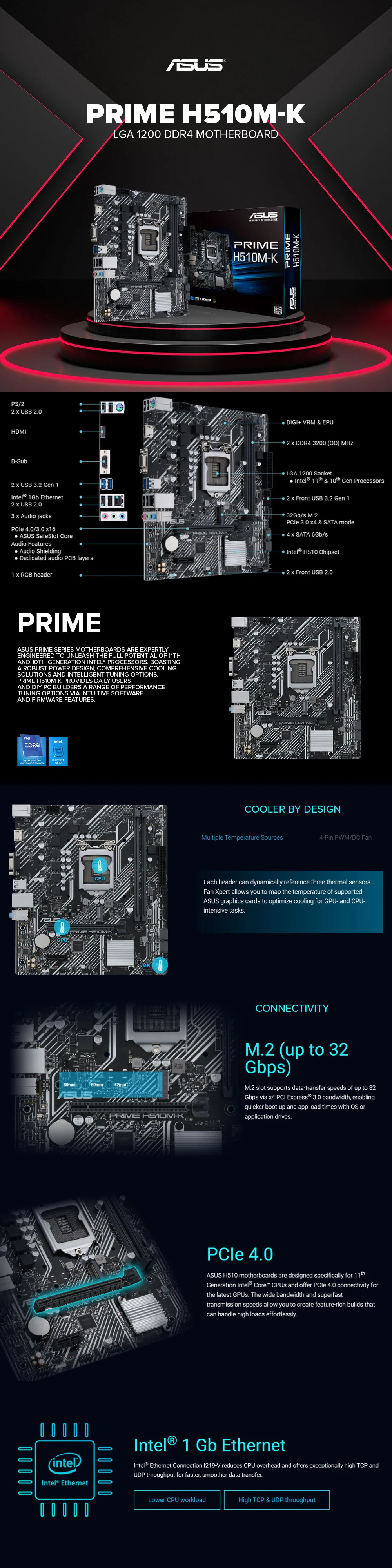 ASUS prime H510M-K LGA 1200 ddr4 Motherboard - Image 7