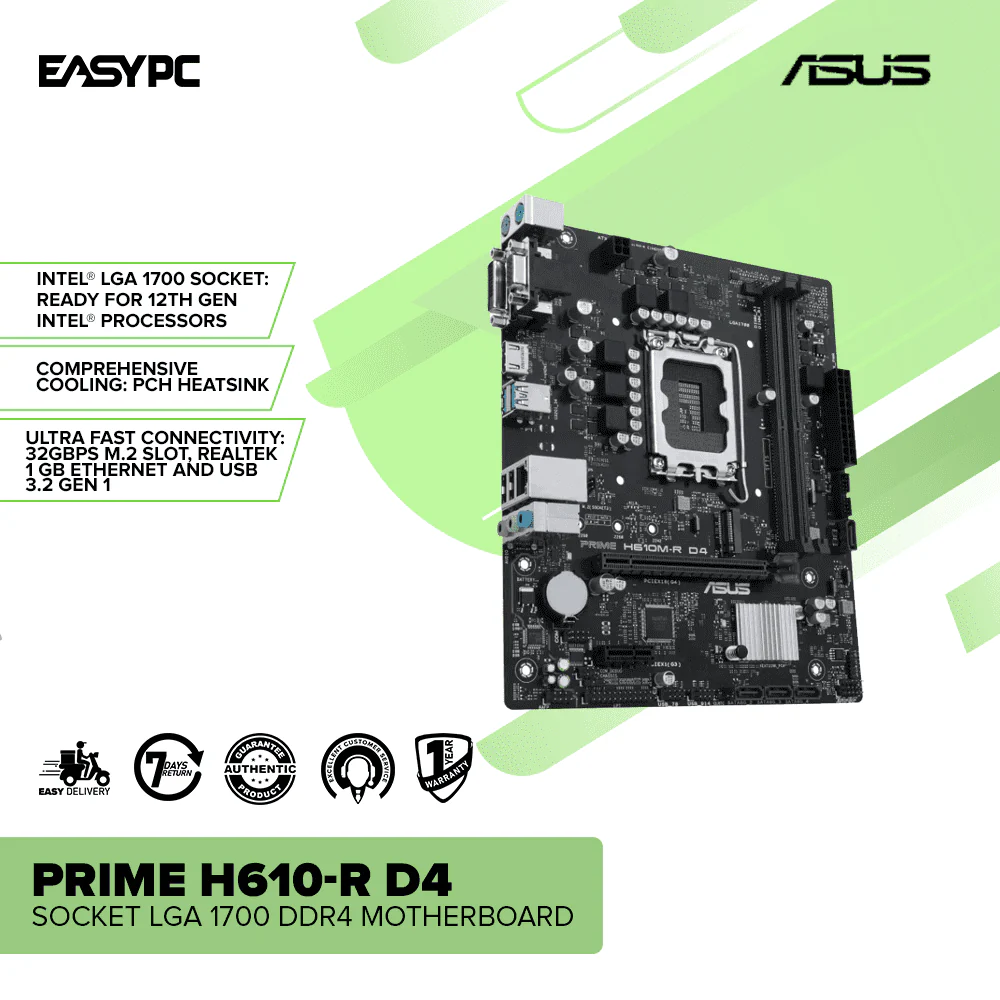 Asus Prime H610-R D4 Socket LGA 1700 DDR4 Motherboard - Image 2