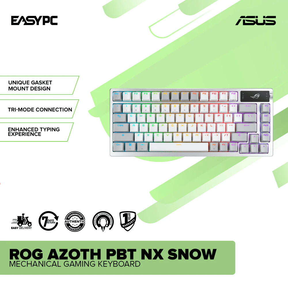 Asus ROG Azoth PBT NX Snow Mechanical Gaming Keyboard - Image 2