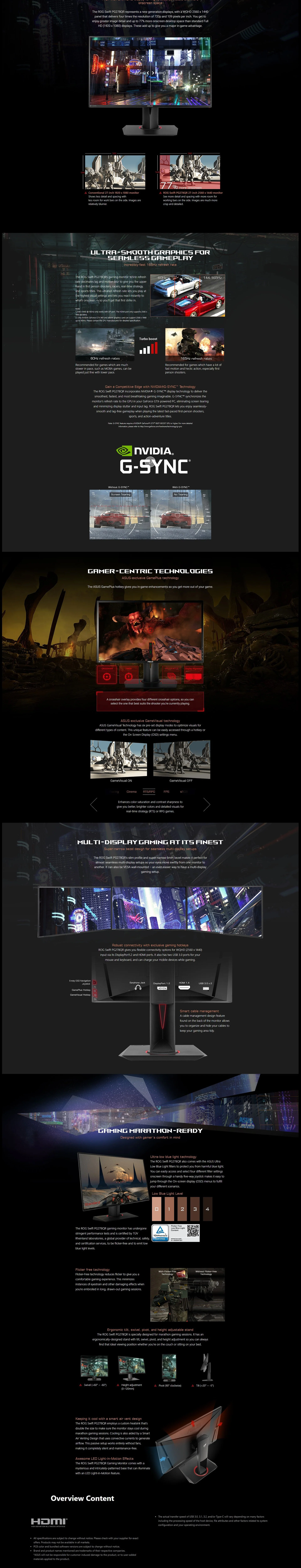 Asus ROG PG278QR 27" G Sync Gaming Monitor - Image 5