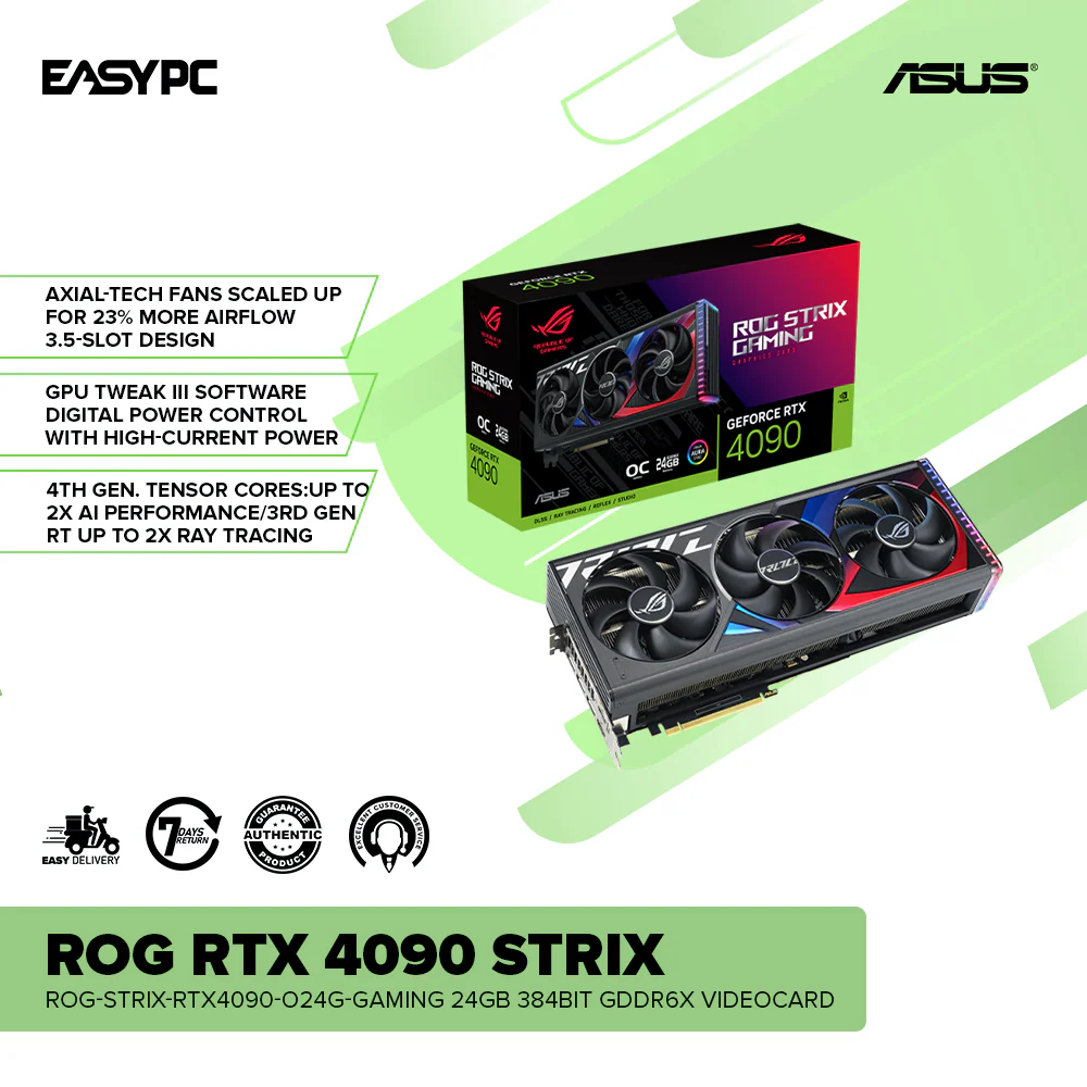 Asus ROG NVIDIA® GeForce RTX™ 4090 Strix ROG-STRIX-RTX4090-O24G-GAMING 24gb 384bit gddr6x videocard - Image 2