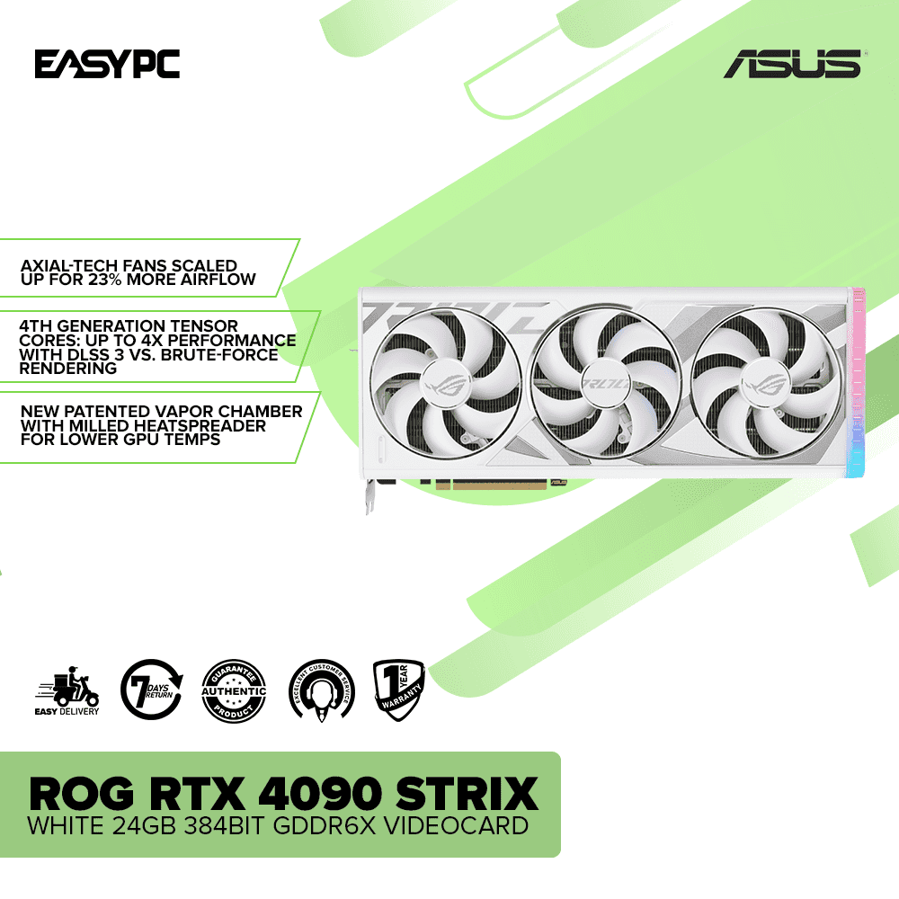 Asus ROG NVIDIA® GeForce RTX™ 4090 Strix white ROG-STRIX-RTX™4090-24G-WHITE 24gb 384bit gddr6x videocard - Image 2