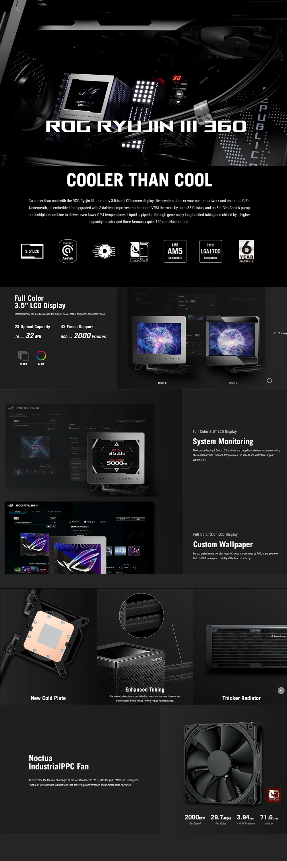 Asus ROG RYUJIN III 360 ARGB Liquid Cooler Black - Image 5
