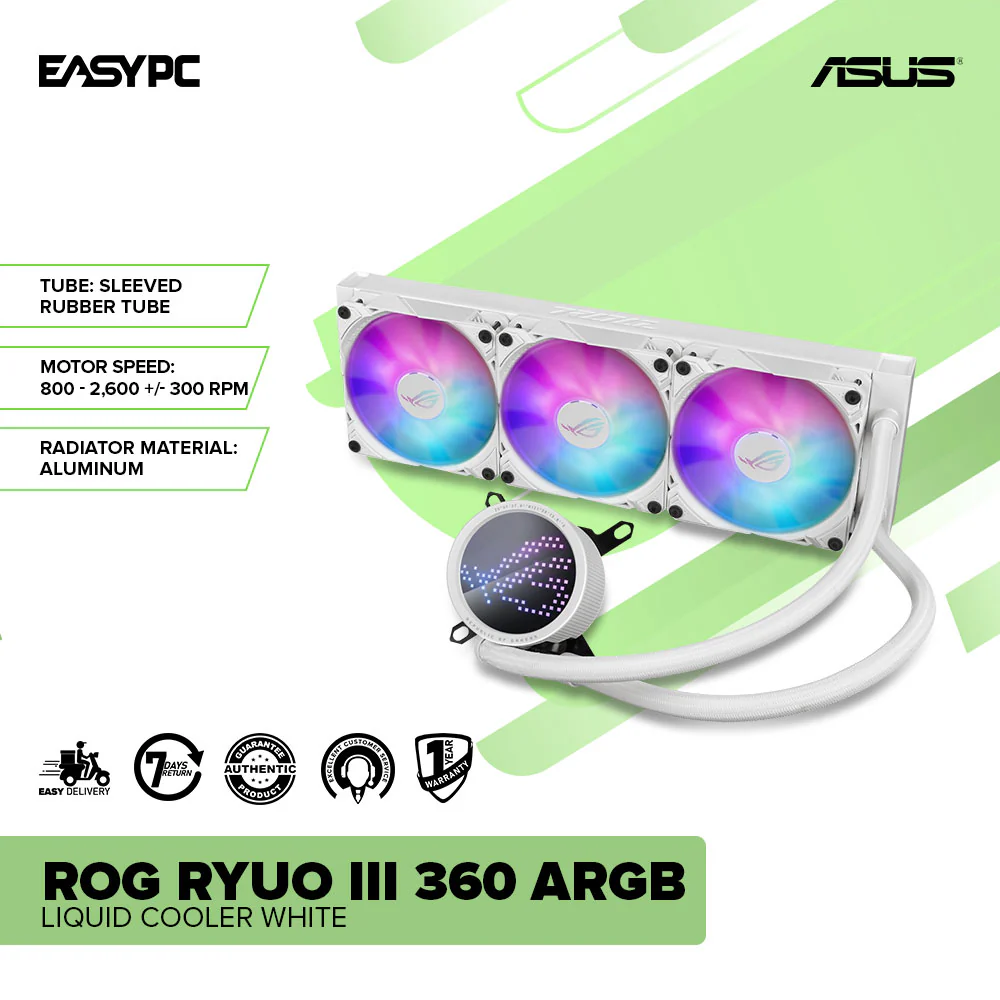 Asus ROG RYUO III 360 ARGB Liquid Cooler White - Image 2